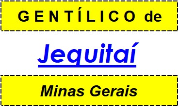 Gentílico da Cidade Jequitaí