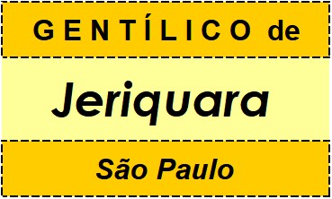 Gentílico da Cidade Jeriquara