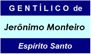 Gentílico da Cidade Jerônimo Monteiro