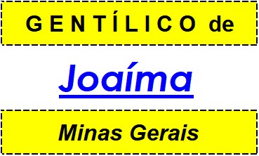 Gentílico da Cidade Joaíma