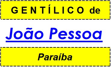 Gentílico da Cidade João Pessoa