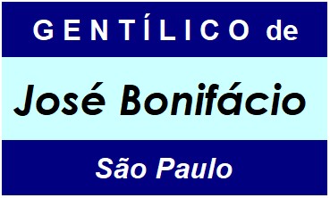 Gentílico da Cidade José Bonifácio