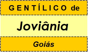 Gentílico da Cidade Joviânia