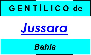 Gentílico da Cidade Jussara