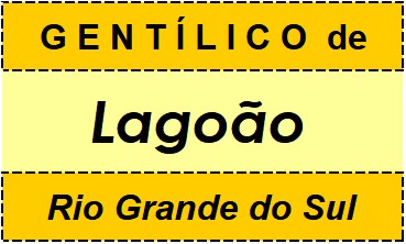 Gentílico da Cidade Lagoão