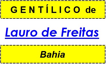 Gentílico da Cidade Lauro de Freitas