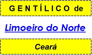 Gentílico da Cidade Limoeiro do Norte