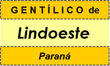 Gentílico da Cidade Lindoeste