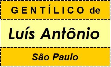 Gentílico da Cidade Luís Antônio