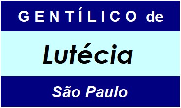 Gentílico da Cidade Lutécia