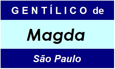 Gentílico da Cidade Magda