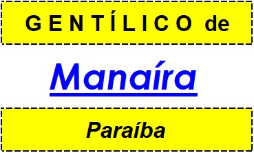 Gentílico da Cidade Manaíra