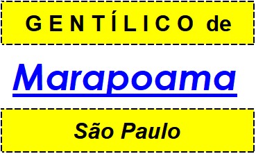 Gentílico da Cidade Marapoama