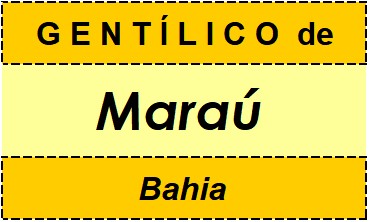 Gentílico da Cidade Maraú