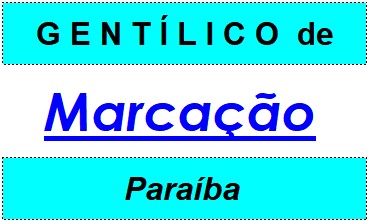 Gentílico da Cidade Marcação