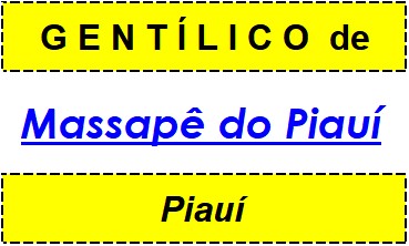 Gentílico da Cidade Massapê do Piauí