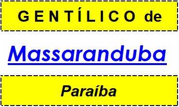 Gentílico da Cidade Massaranduba