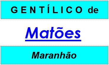 Gentílico da Cidade Matões