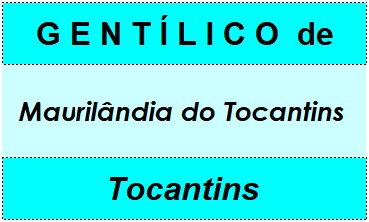 Gentílico da Cidade Maurilândia do Tocantins