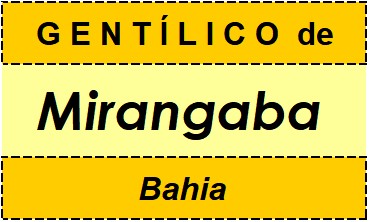 Gentílico da Cidade Mirangaba