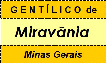 Gentílico da Cidade Miravânia