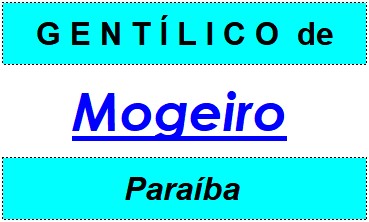 Gentílico da Cidade Mogeiro