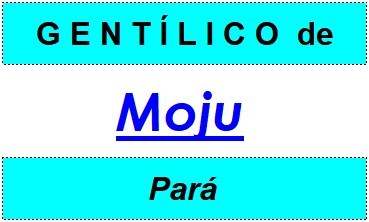 Gentílico da Cidade Moju