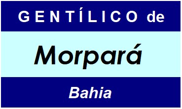 Gentílico da Cidade Morpará