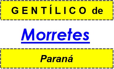 Gentílico da Cidade Morretes