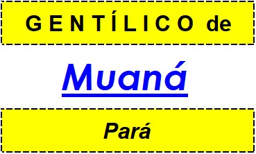 Gentílico da Cidade Muaná