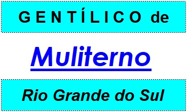 Gentílico da Cidade Muliterno