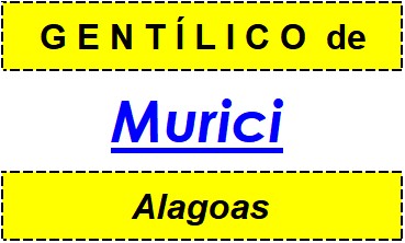 Gentílico da Cidade Murici