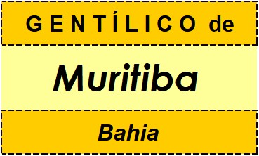 Gentílico da Cidade Muritiba