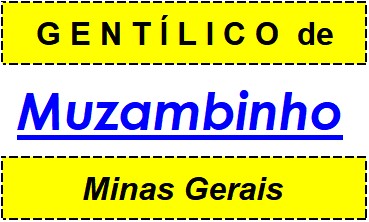 Gentílico da Cidade Muzambinho