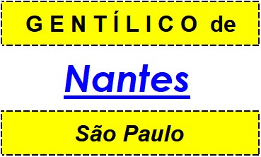 Gentílico da Cidade Nantes