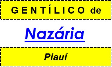 Gentílico da Cidade Nazária