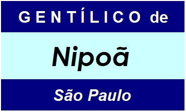 Gentílico da Cidade Nipoã