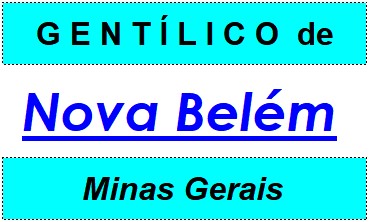 Gentílico da Cidade Nova Belém