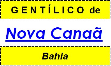 Gentílico da Cidade Nova Canaã