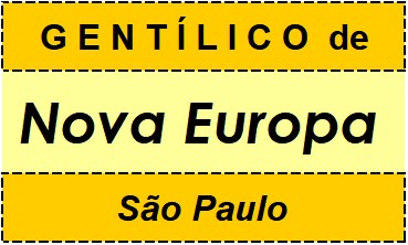 Gentílico da Cidade Nova Europa