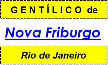 Gentílico da Cidade Nova Friburgo