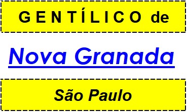 Gentílico da Cidade Nova Granada