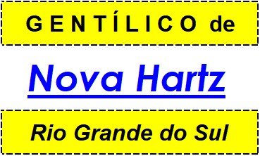 Gentílico da Cidade Nova Hartz