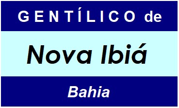 Gentílico da Cidade Nova Ibiá