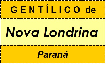 Gentílico da Cidade Nova Londrina