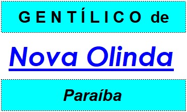 Gentílico da Cidade Nova Olinda