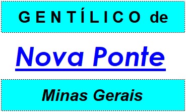 Gentílico da Cidade Nova Ponte