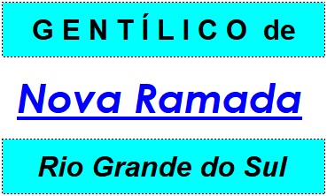 Gentílico da Cidade Nova Ramada