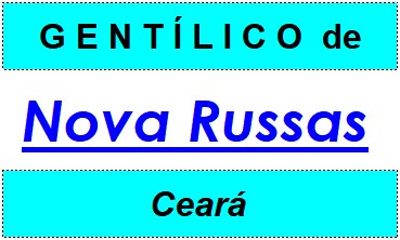 Gentílico da Cidade Nova Russas