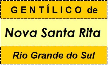 Gentílico da Cidade Nova Santa Rita